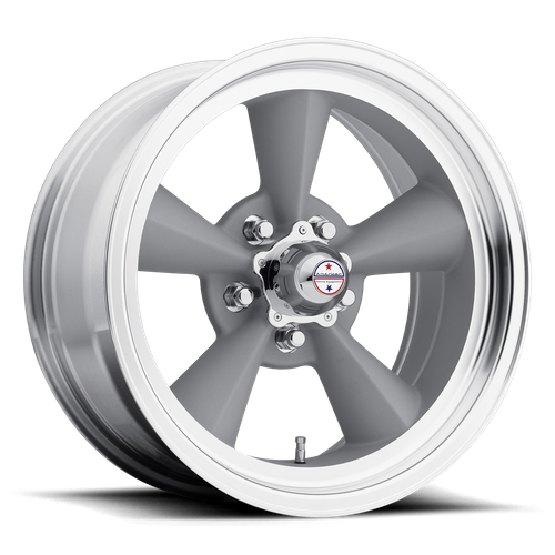 American Racing VN309 TT O Vintage Silver W/ Machined Lip 15x5 -13 5x120.65mm 83.1mm