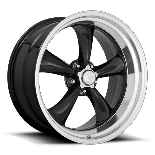 American Racing VN315 TORQ THRUST II 1 PC Gloss Black Machined Lip 22x11 +18 5x139.7mm 87.1mm - Wheelwiz