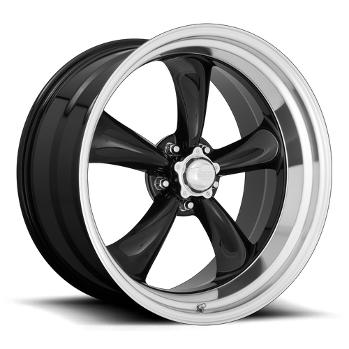 American Racing VN315 TORQ THRUST II 1 PC Gloss Black Machined Lip 22x11 +18 5x139.7mm 87.1mm
