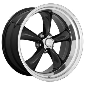 American Racing VN315 TORQ THRUST II 1 PC Gloss Black Machined Lip 22x9 +15 5x127mm 83.1mm - Wheelwiz