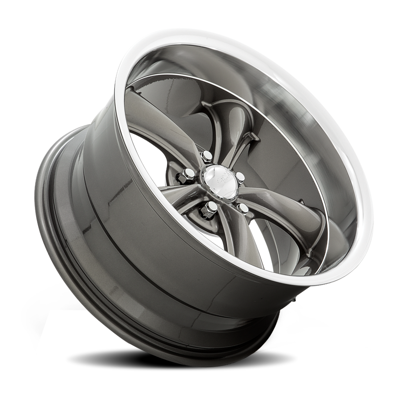 American Racing VN338 BOSS TT Graphite With Diamond Cut Lip 20x8.5 +14 5x115mm 72.6mm - Wheelwiz