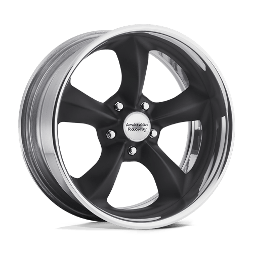 American Racing VN425 TORQ THRUST SL Hot Rod Black W/ Pol Lip 20x10 +25 5x127mm 78.3mm - Wheelwiz