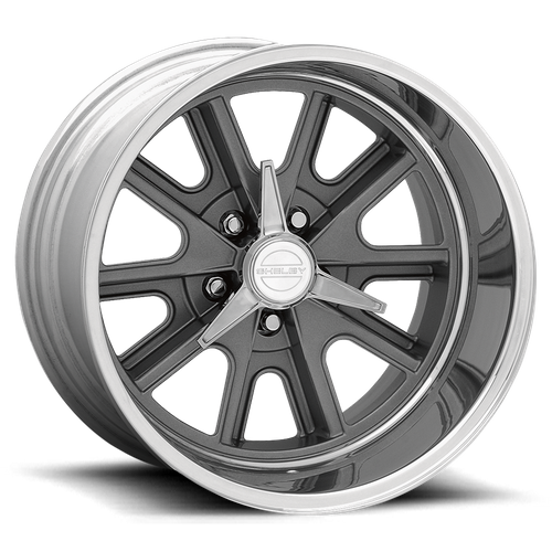American Racing VN427 SHELBY COBRA Two-pc Mag Gray Polish Barrel 15x8 0 5x114.3mm 72.6mm - Wheelwiz