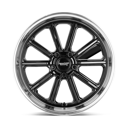 American Racing VN507 RODDER Gloss Black W/ Diamond Cut Lip 18x9.5 -18 5x127mm 78.1mm - Wheelwiz