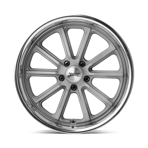 American Racing VN507 RODDER Vintage Silver W/ Diamond Lip 18x8 -18 5x120.65mm 72.6mm - Wheelwiz