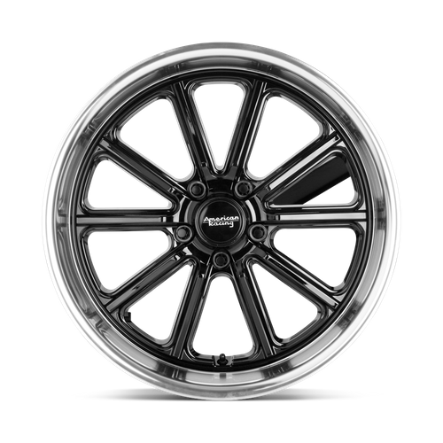 American Racing VN507 RODDER Gloss Black W/ Diamond Cut Lip 20x9.5 -18 5x114.3mm 72.6mm - Wheelwiz