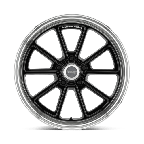 American Racing VN510 DRAFT Gloss Black W/ Diamond Cut Lip 18x10 +12 5x120.65mm 72.6mm - Wheelwiz