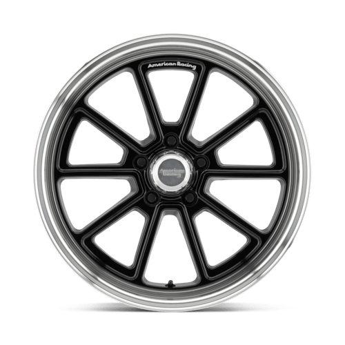 American Racing VN510 DRAFT Gloss Black W/ Diamond Cut Lip 18x8 0 5x114.3mm 72.6mm - Wheelwiz