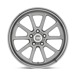 American Racing VN510 DRAFT Vintage Silver W/ Diamond Lip 18x8 0 5x127mm 78.1mm - Wheelwiz