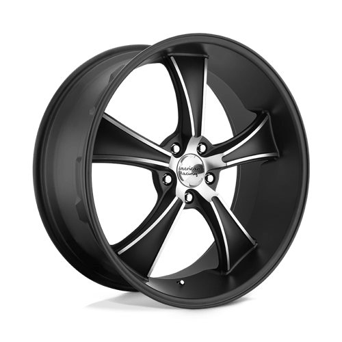 American Racing VN805 BLVD Satin Black W/ Machined Face 18x9.5 0 5x114.3mm 72.6mm - Wheelwiz