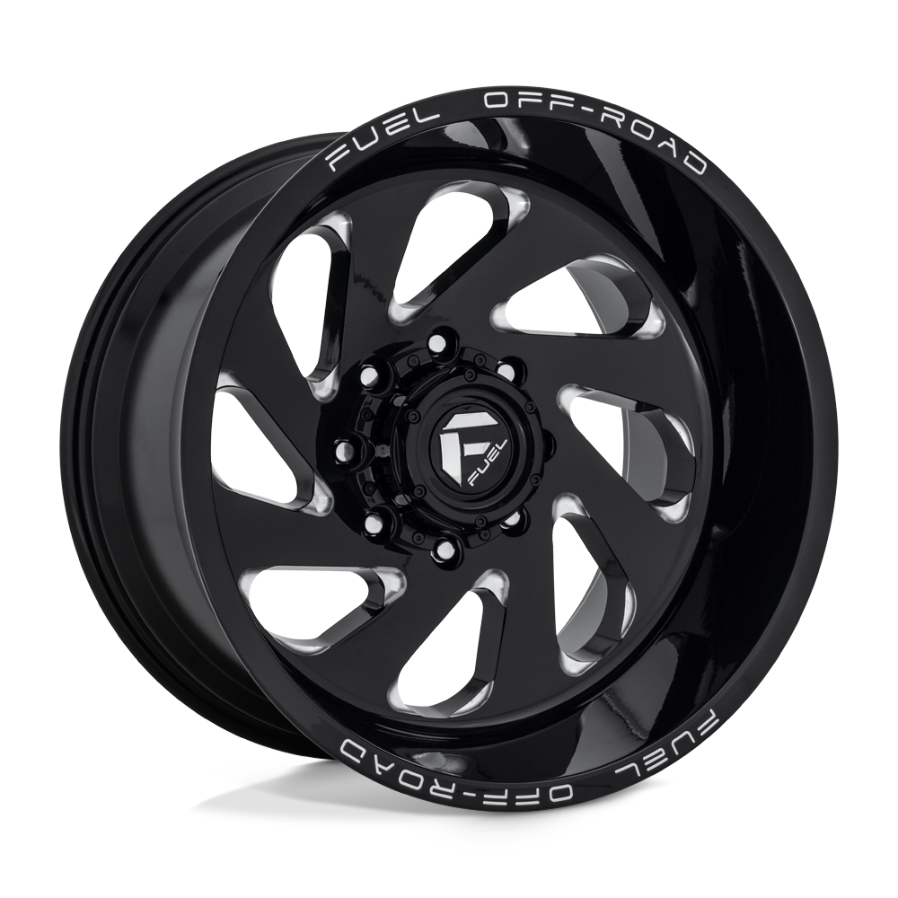 Fuel Offroad D637 VORTEX Gloss Black Milled 20x12 -45 6x139.7mm 106.1mm - WheelWiz