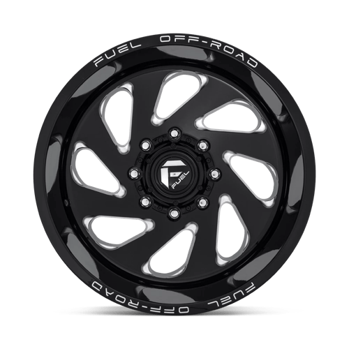 Fuel Offroad D637 VORTEX Gloss Black Milled 20x10 -18 8x180mm 124.2mm - Wheelwiz