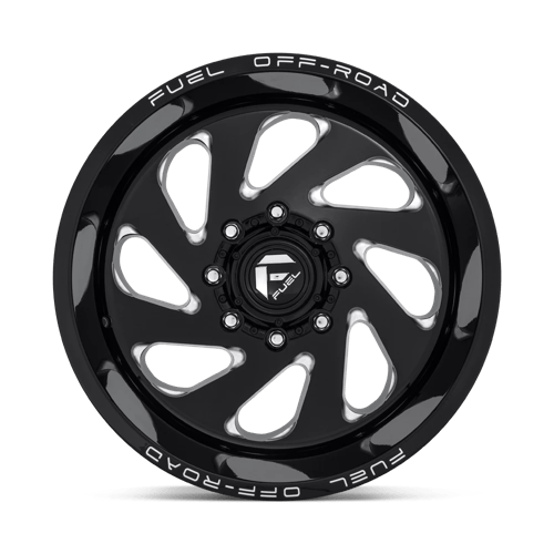 Fuel Offroad D637 VORTEX Gloss Black Milled 20x10 -18 6x139.7mm 106.1mm - WheelWiz