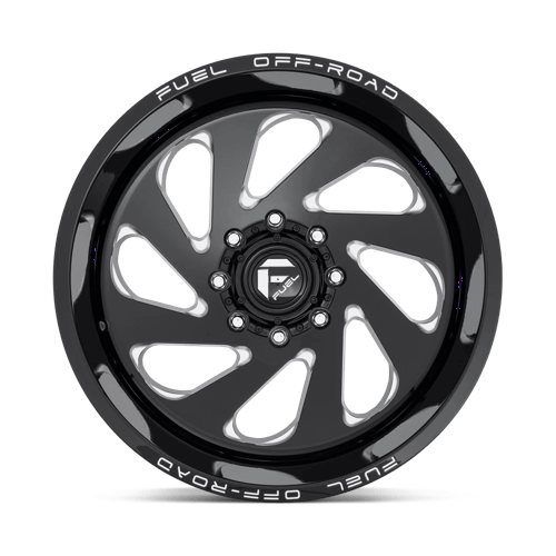 Fuel Offroad D637 VORTEX Gloss Black Milled 22x12 -44 8x165.1mm 125.1mm - Wheelwiz