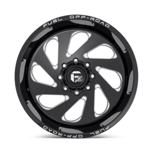 Fuel Offroad D637 VORTEX Gloss Black Milled 22x12 -44 8x165.1mm 125.1mm - Wheelwiz