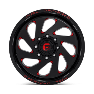 Fuel Offroad D638 VORTEX Gloss Black Red Tinted Clear 20x10 -18 5x127mm 78.1mm - WheelWiz