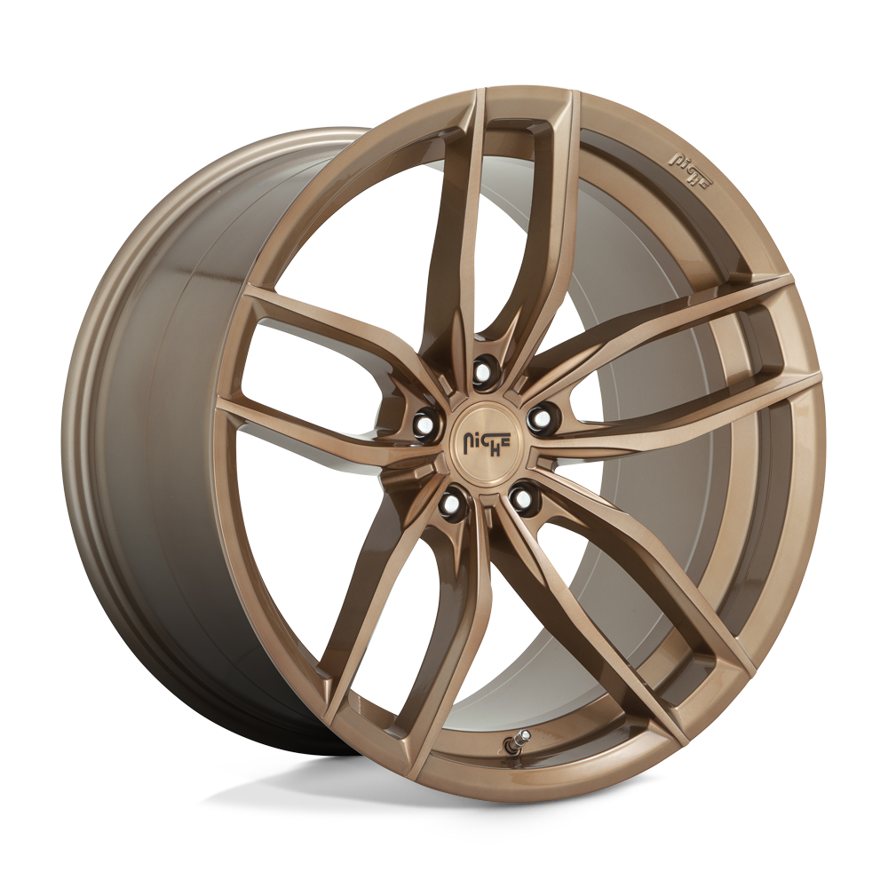 Niche M202 VOSSO Glossy Bronze Brushed 19x8.5 +42 5x112mm 66.6mm - WheelWiz