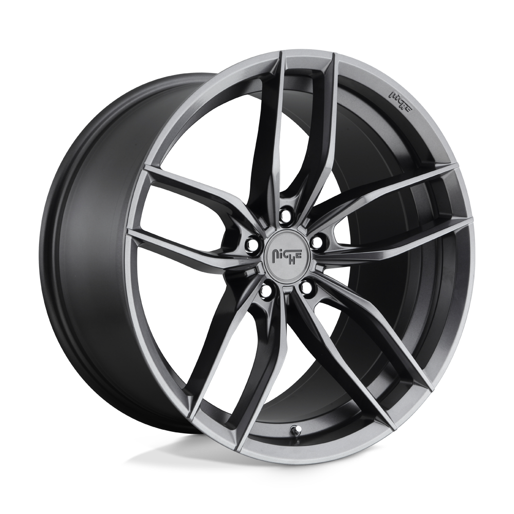 Niche M204 VOSSO Matte Anthracite 20x9 +25 5x112mm 66.6mm - WheelWiz
