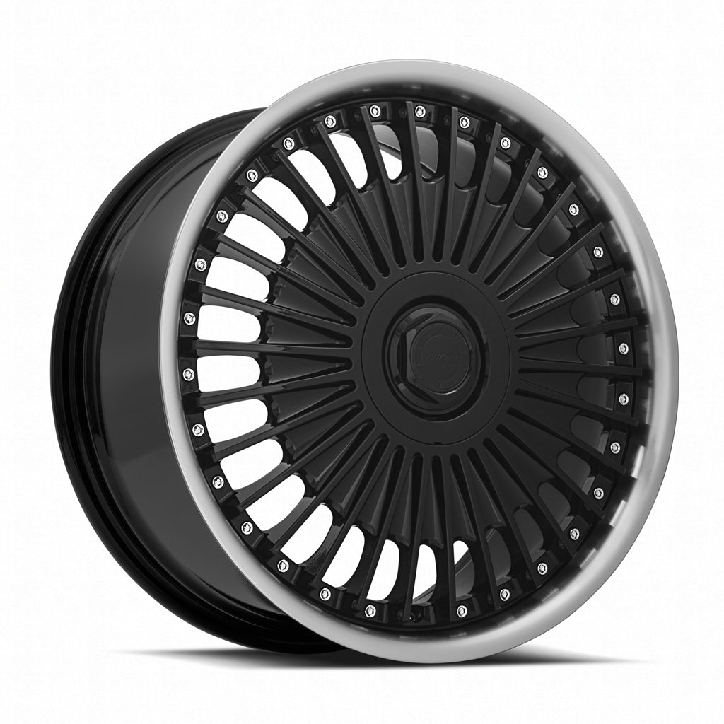 MRR VP4 Black Machined Lip 19x8.5 +35 5x114.3mm 73.1mm - Wheelwiz