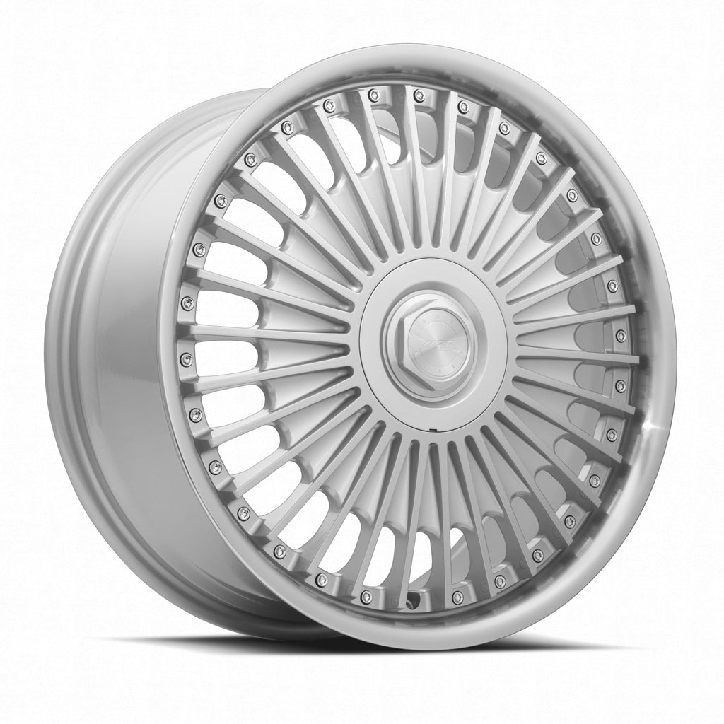 MRR VP4 Silver Machined Lip 19x8.5 +35 5x112mm 66.6mm - Wheelwiz