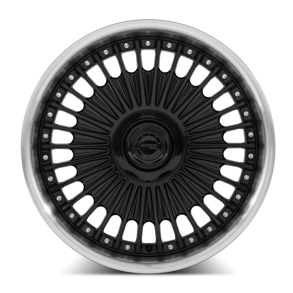 MRR VP4 Black Machined Lip 19x9.5 +35 5x112mm 66.6mm - Wheelwiz
