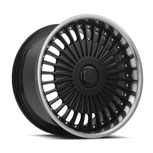 MRR VP4 Black Machined Lip 20x10 +25 5x112mm 66.6mm - Wheelwiz
