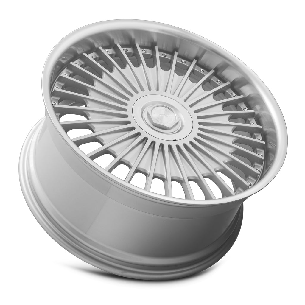 MRR VP4 Silver Machined Lip 22x10.5 +25 5x112mm 66.6mm - Wheelwiz