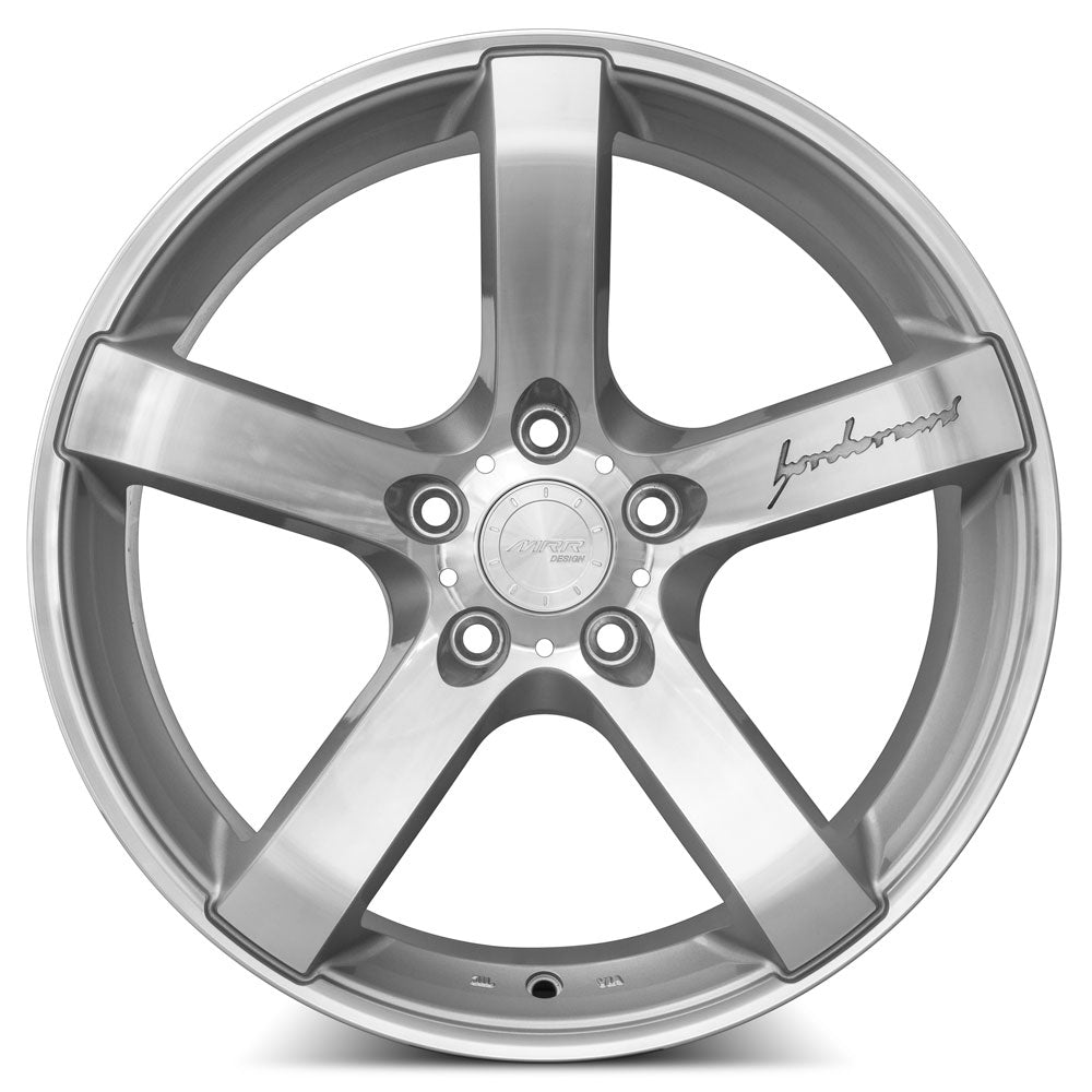 MRR VP5 Silver Machine Face 18x8.5 +25 5x112mm 66.6mm