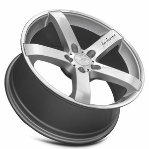 MRR VP5 Silver Machine Face 19x8.5 +25 5x112mm 66.6mm