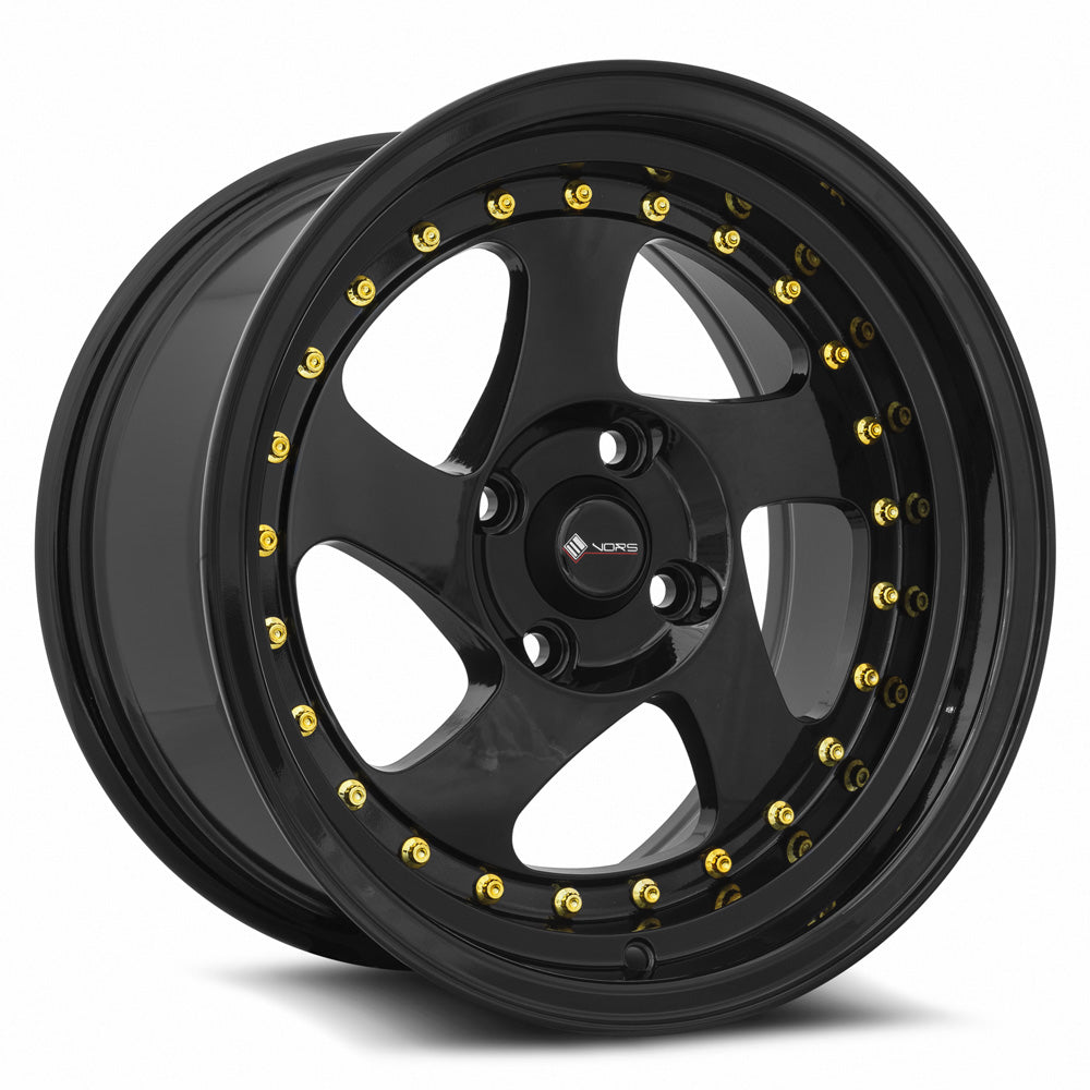 Vors VR2 Gloss Black 15x8 +20 4x98mm 73.1mm - Wheelwiz