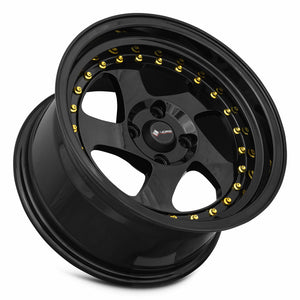 Vors VR2 All Black Gold Rivet 15x8 +20 4x98mm 73.1mm