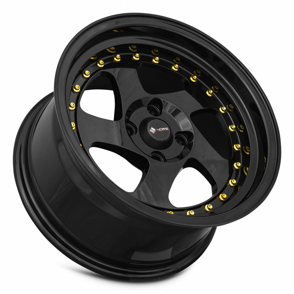 Vors VR2 Gloss Black 15x8 +20 4x100mm 73.1mm - Wheelwiz