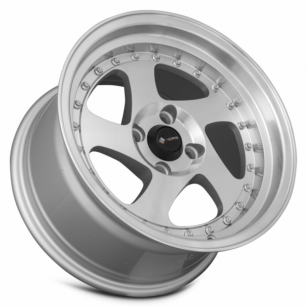Vors VR2 Silver Machined Face 15x8 +20 4x98mm 73.1mm - Wheelwiz