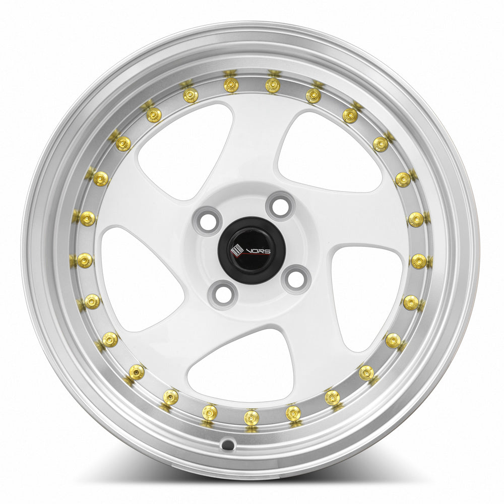 Vors VR2 White Machine Lip 15x8 +20 4x108mm 73.1mm - Wheelwiz