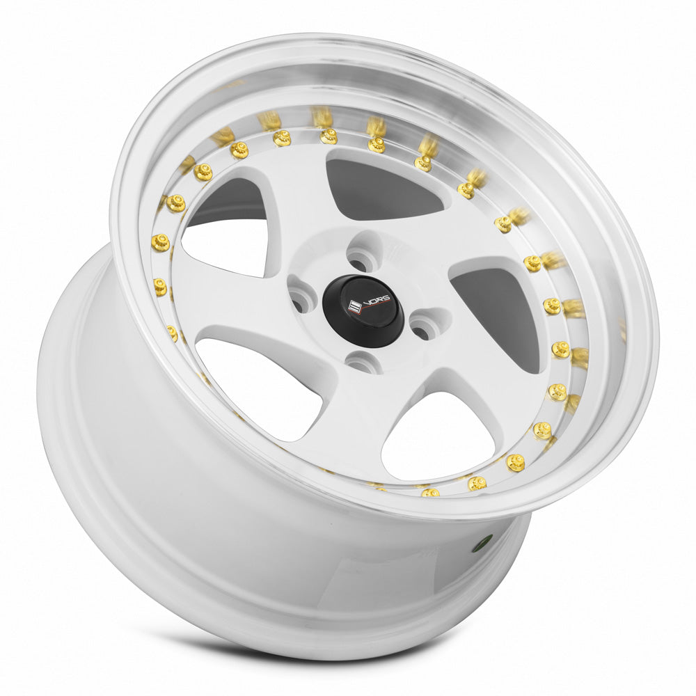 Vors VR2 White Machine Lip 15x8 +20 4x100mm 73.1mm - Wheelwiz