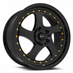 Vors VR2 All Black Gold Rivet 18x8 +35 5x112mm 73.1mm