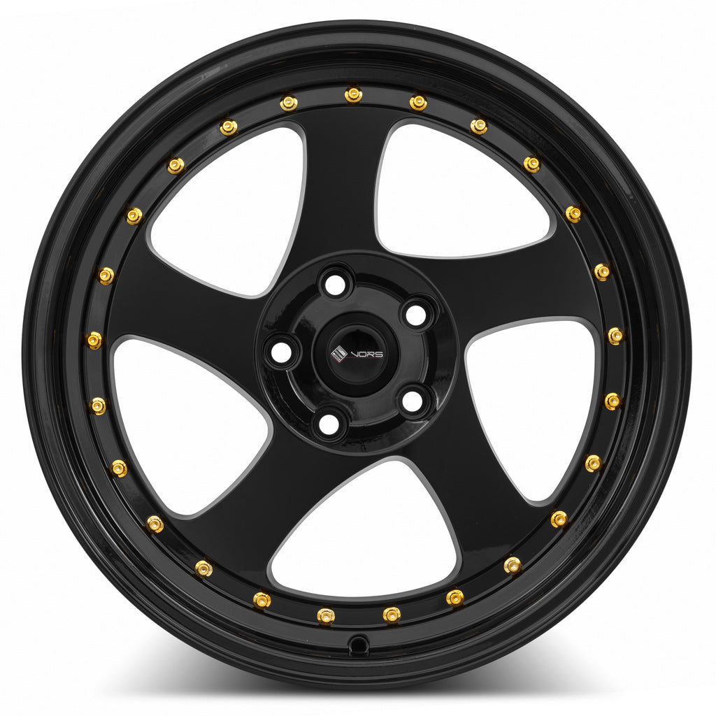 Vors VR2 All Black Gold Rivet 18x8 +35 5x120mm 73.1mm