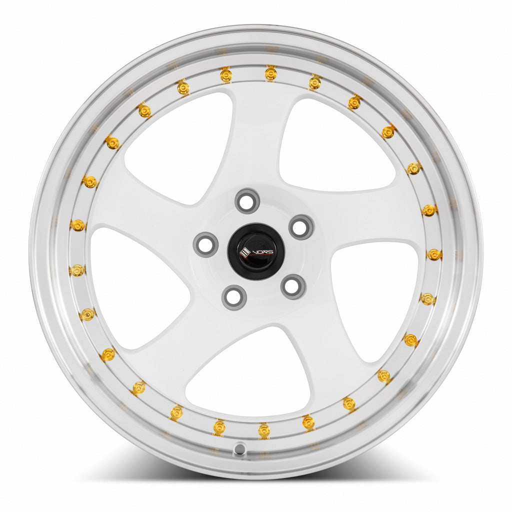 Vors VR2 White Machine Lip 18x8 +35 5x112mm 73.1mm - Wheelwiz