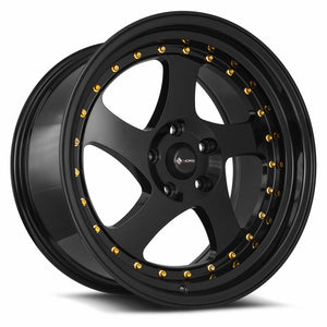 Vors VR2 All Black Gold Rivet 18x9 +35 5x114.3mm 73.1mm