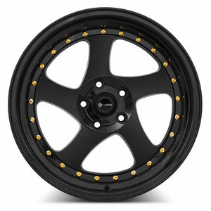 Vors VR2 All Black Gold Rivet 18x9 +35 5x112mm 73.1mm