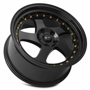 Vors VR2 All Black Gold Rivet 18x9 +35 5x110mm 73.1mm