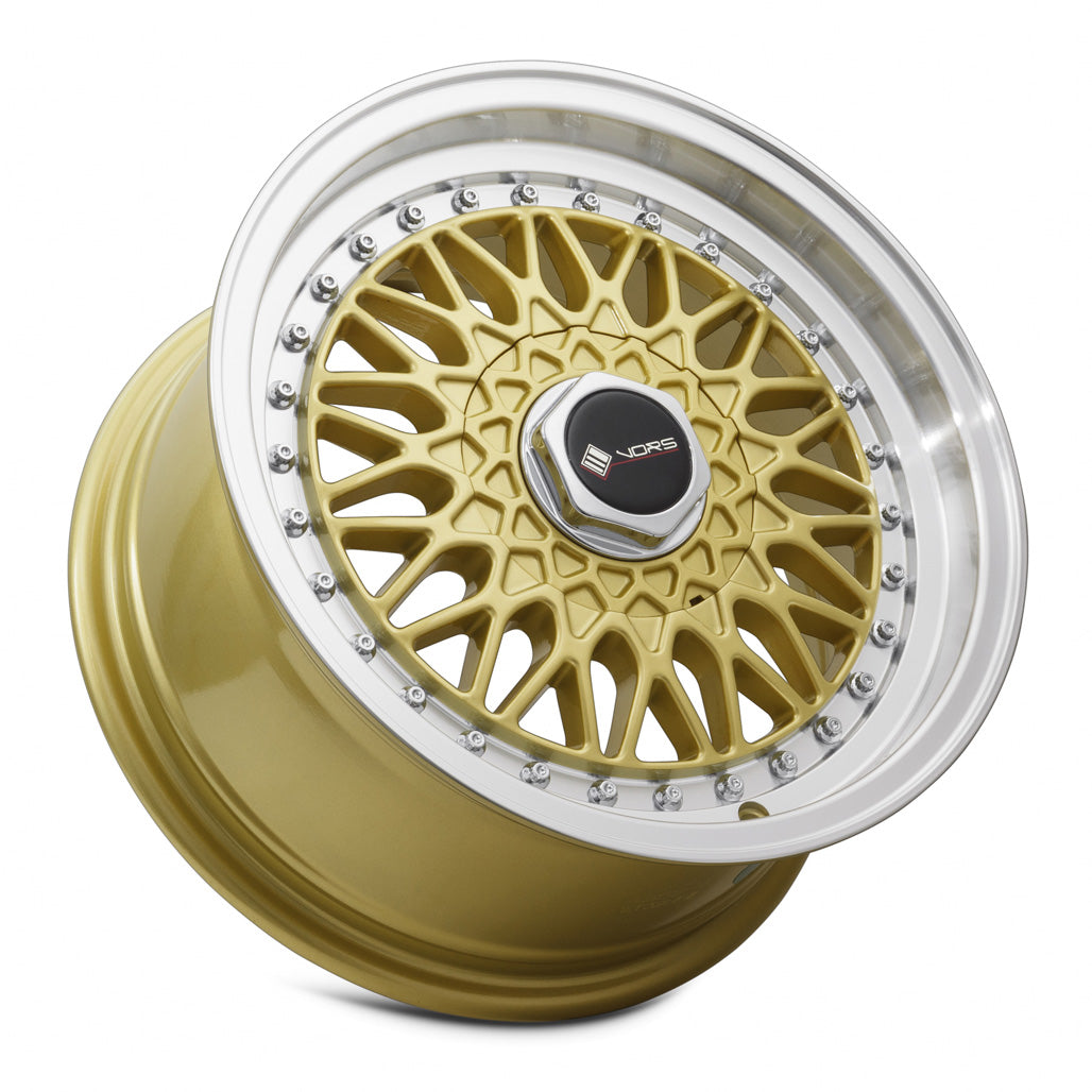 Vors VR3 Gold Machined Lip 15x8 +32 4x98mm 73.1mm - Wheelwiz