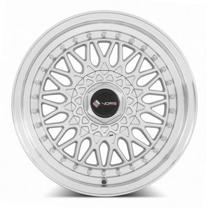 Vors VR3 Silver Machined Face 15x8 +32 4x100|4x114.3mm 73.1mm - Wheelwiz