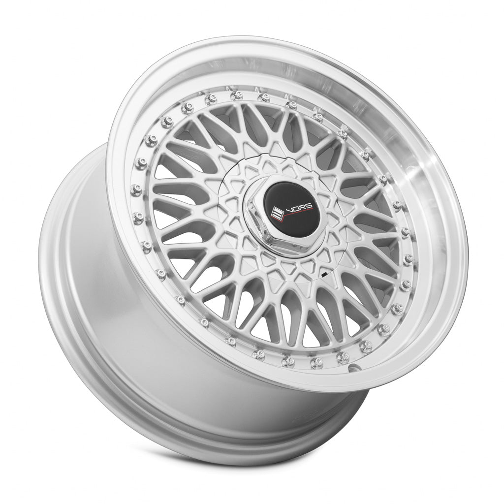 Vors VR3 Silver Machined Face 15x8 +32 4x108mm 73.1mm - Wheelwiz