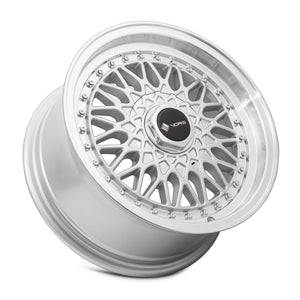 Vors VR3 Silver Machined Face 15x8 +32 4x100|4x114.3mm 73.1mm - Wheelwiz