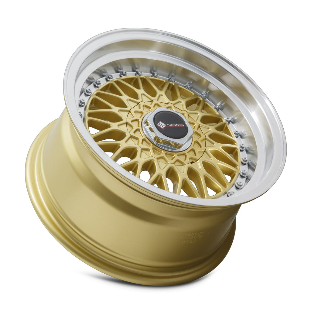 Vors VR3 Gold Machined Lip 15x8 +20 4x108mm 73.1mm - Wheelwiz