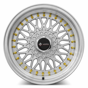 Vors VR3 Silver Machine Lip Chrome Rivet 15x8 +20 4x98mm 73.1mm