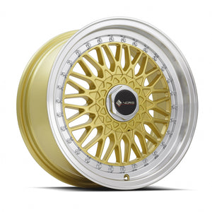 Vors VR3 Gold Machined Lip 16x8 +30 4x100|4x114.3mm 73.1mm - Wheelwiz