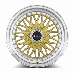 Vors VR3 Gold Machined Lip 16x8 +30 4x98mm 73.1mm - Wheelwiz
