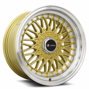 Vors VR3 Gold Machine Lip Chrome Rivet 15x8 +20 4x108mm 73.1mm